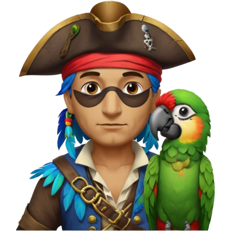 pirate and parrot emoji