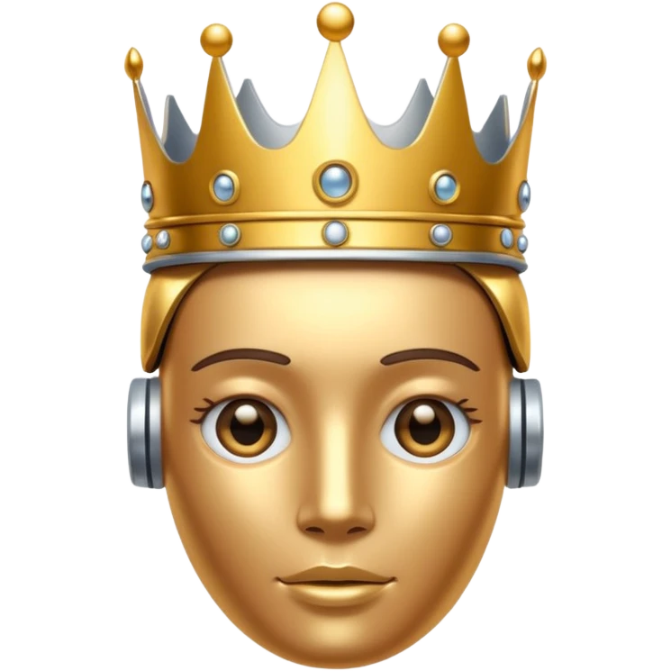 🤖+🫅🏼 emoji