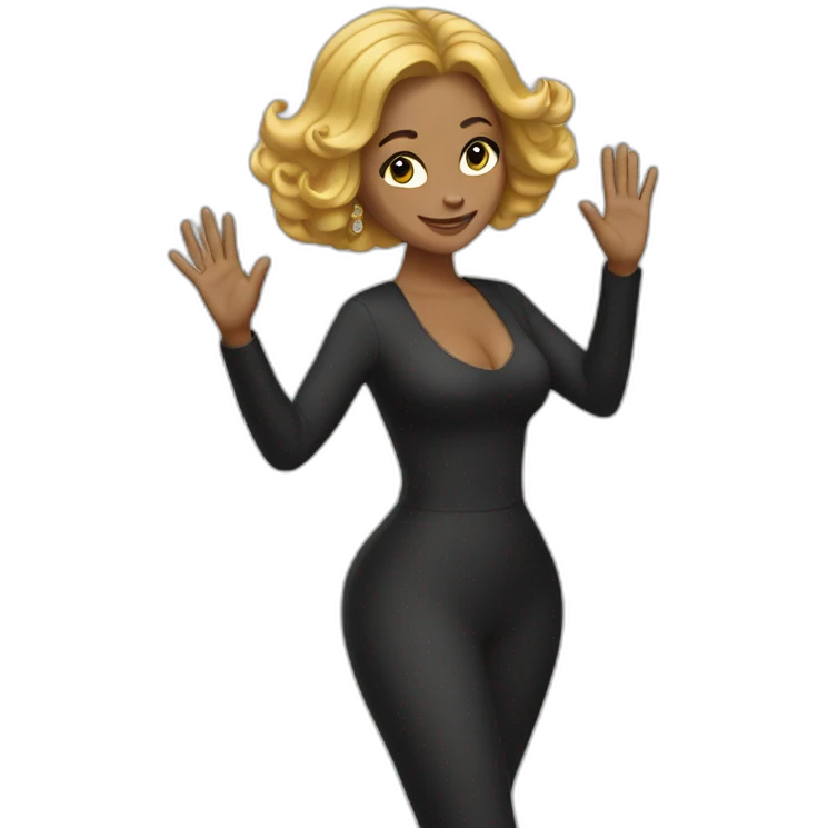 Person waving bey emoji