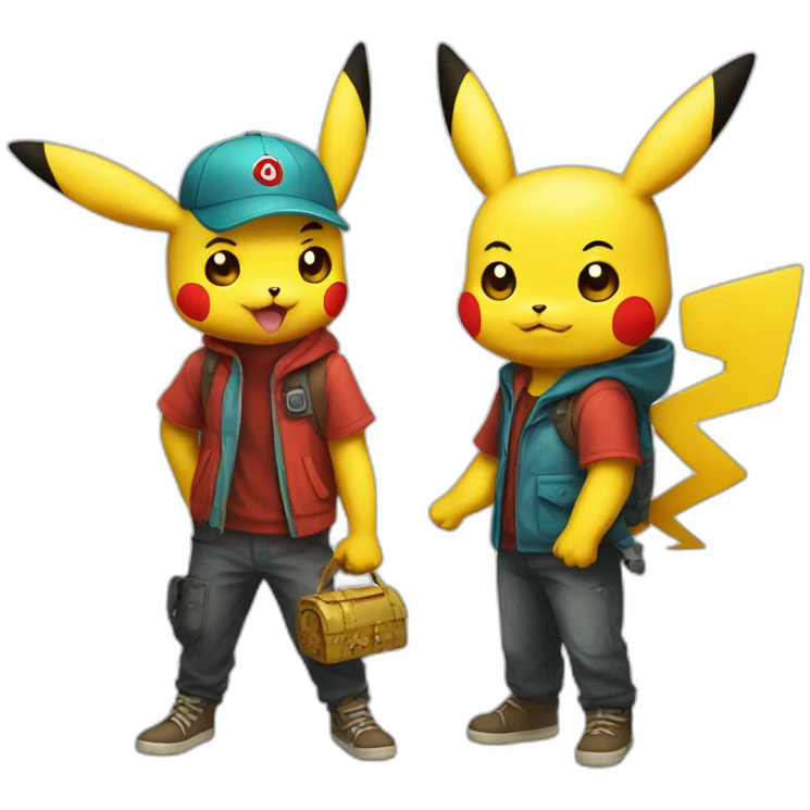Pikachu with Dracofeu emoji