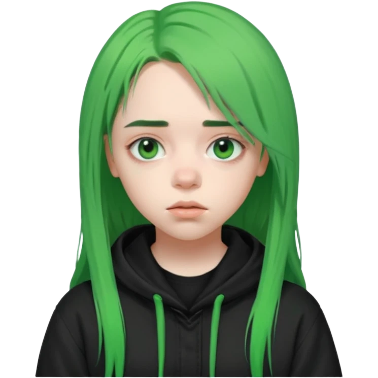 Billie Eilish just head  emoji