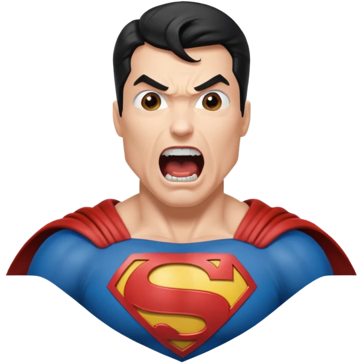 Superman the man of steel screaming  emoji