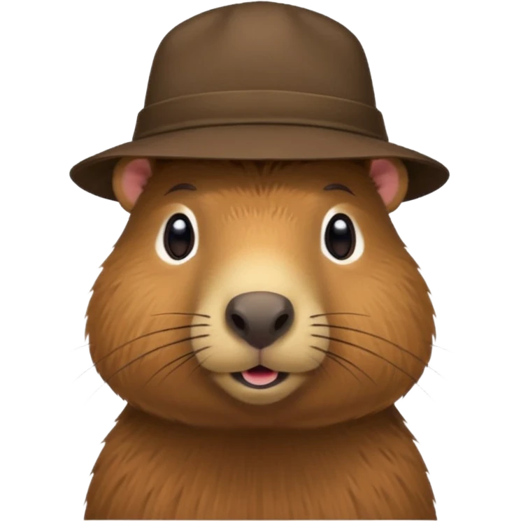 Capibara with a hat emoji