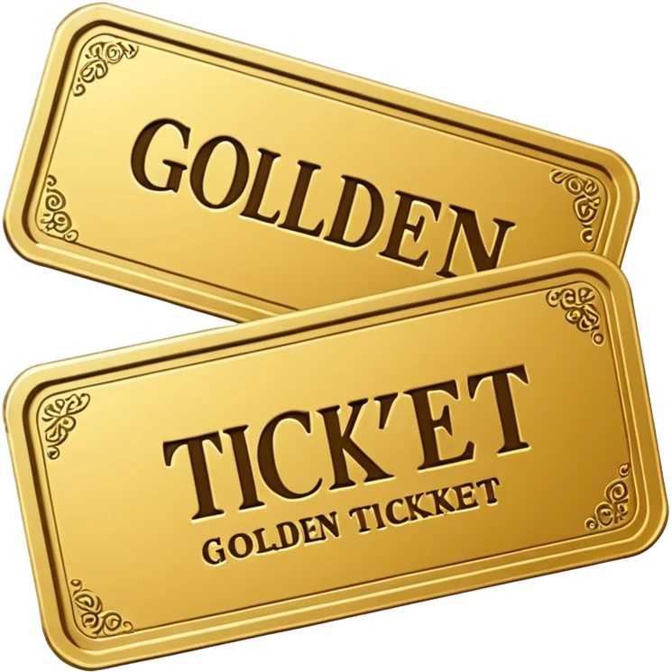 ticket d'or Wonka emoji