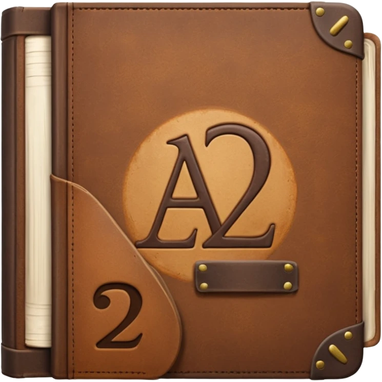 a book with "A2-B1" on its cover emoji