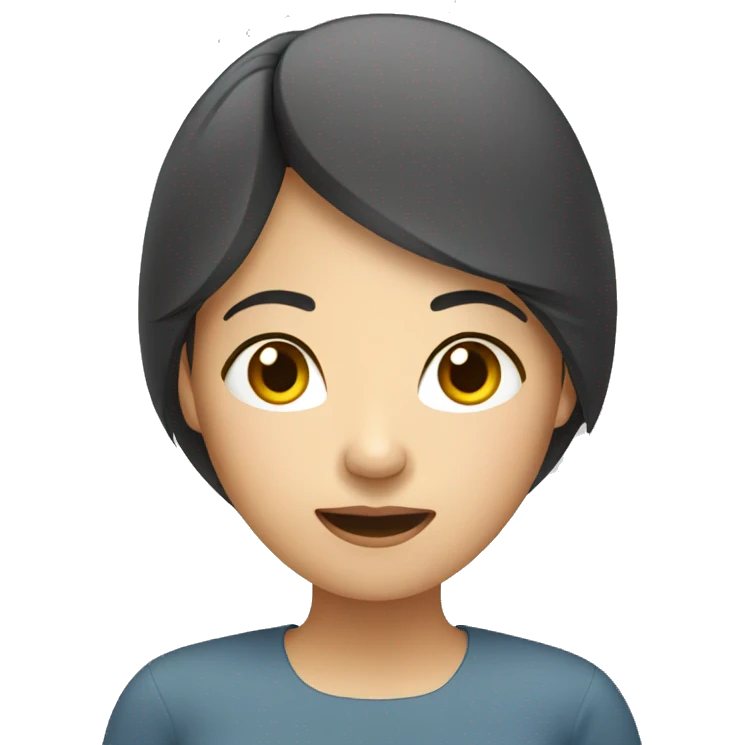 asian woman using computer emoji