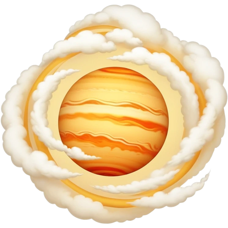 planet Venus with clouds emoji
