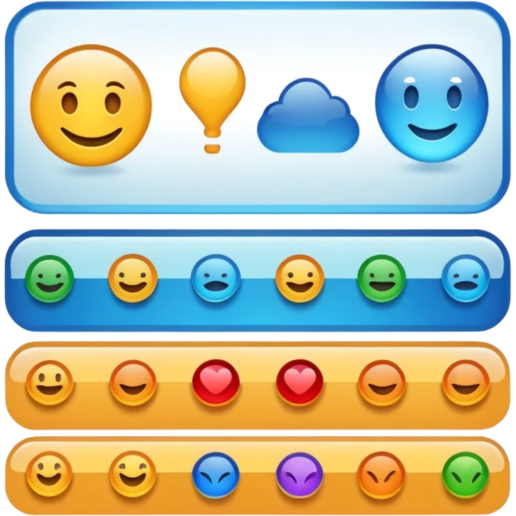 app interface window with drag-and-drop elements emoji