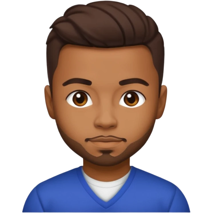 Raz B with dark brown hair emoji