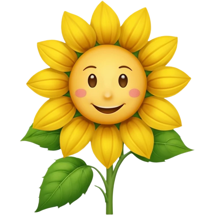 Smiling sunflower  emoji