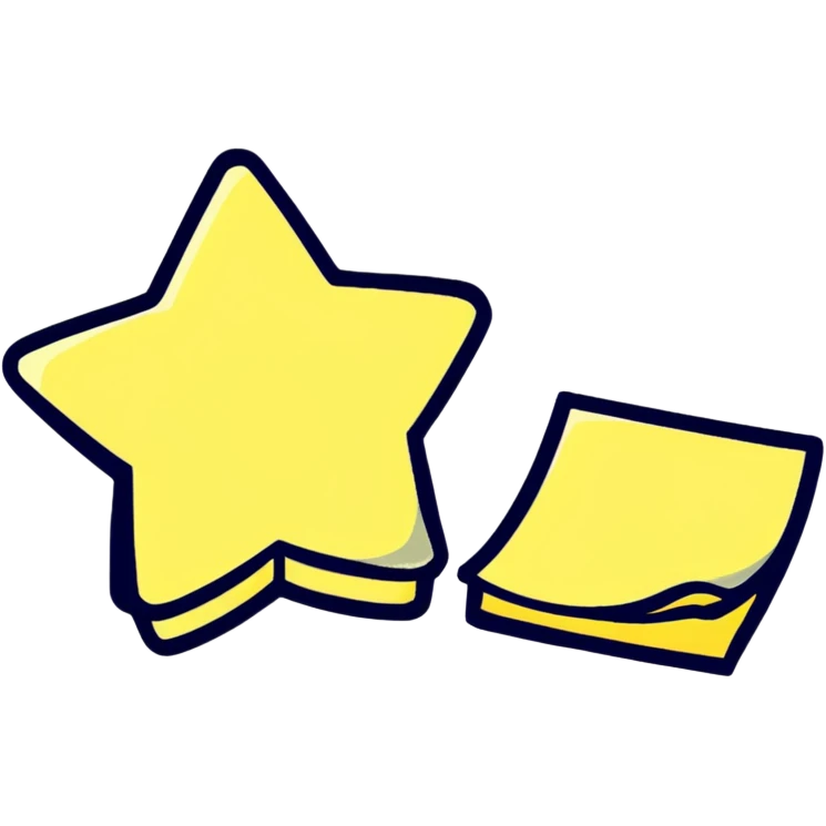 star-shaped sticky note emoji