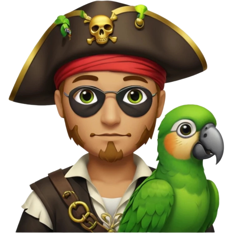 pirate and parrot emoji