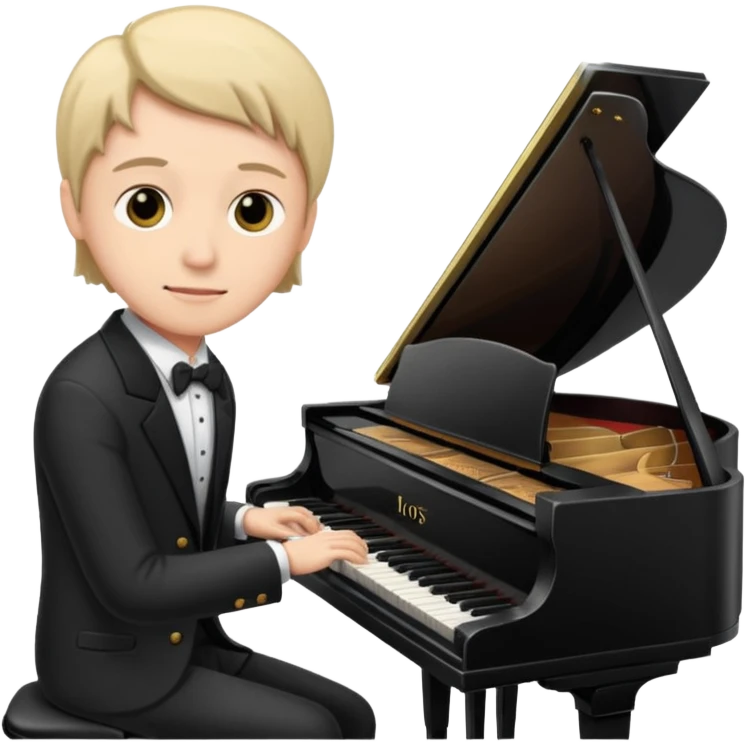 a pianist is playing the piano emoji