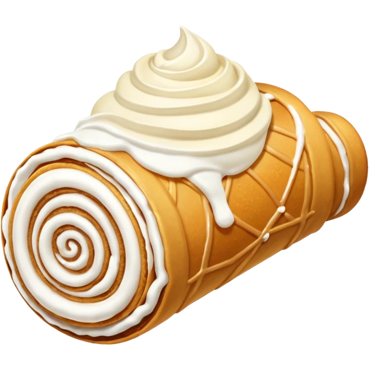 cornet roulé à la creme tcheque emoji