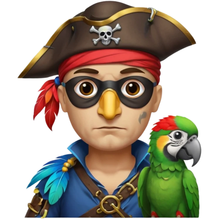 pirate and parrot emoji
