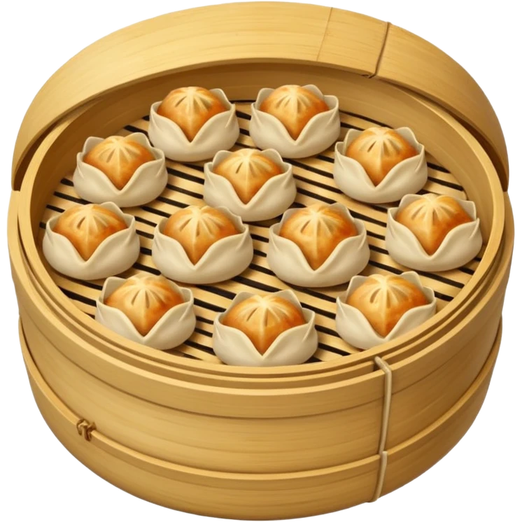 gyoza in bamboo steamer emoji