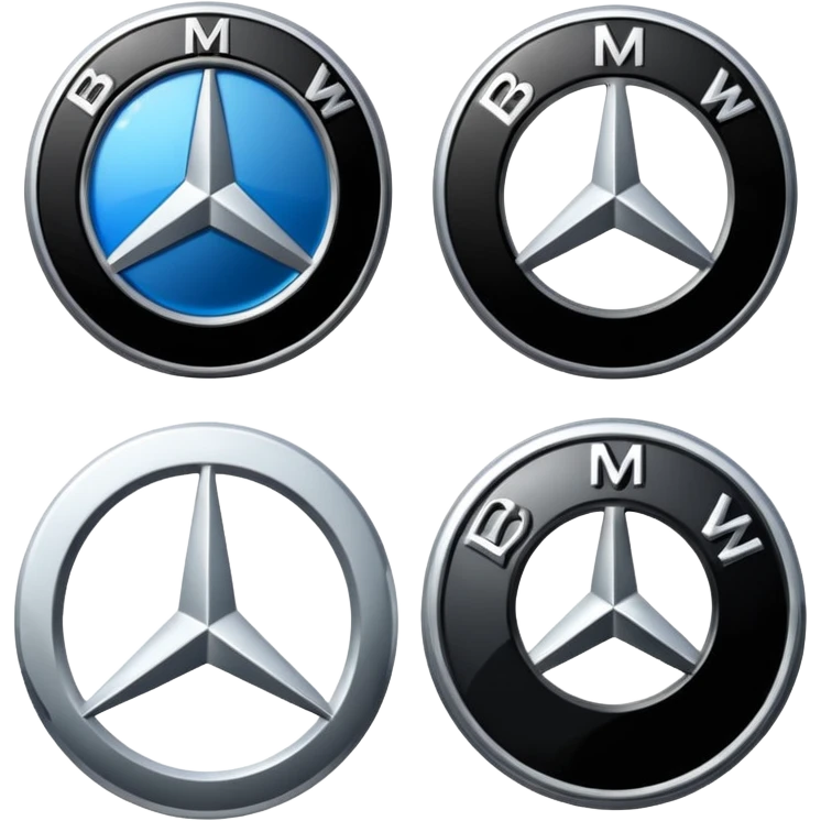 mercedes and BMW logo emoji