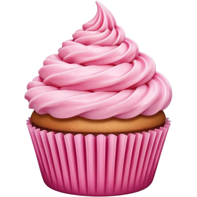 Cupcake with pink icing emoji
