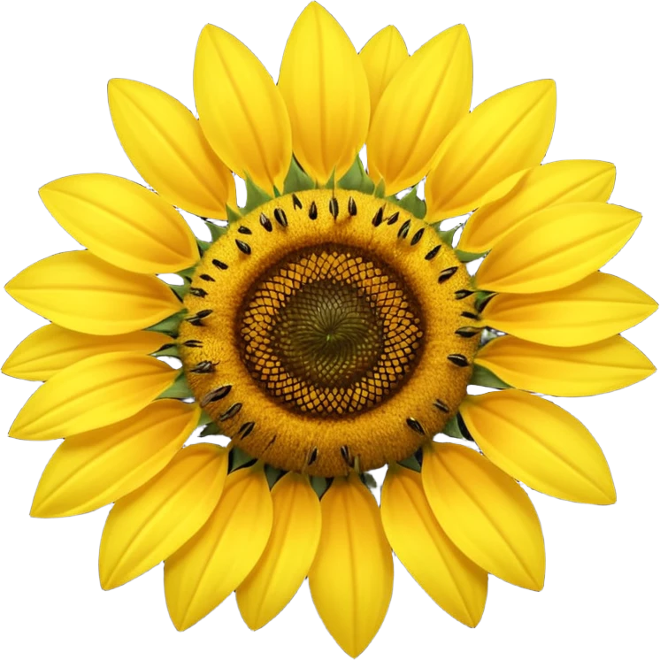 Sunflower with small bee emoji