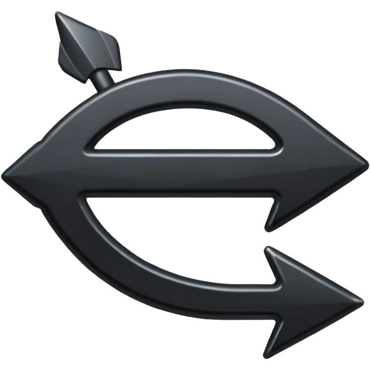 a black arrow emoji