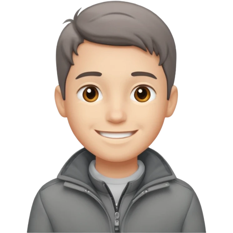  boy wearing grey jacket emoji