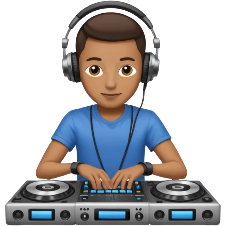 dj with setup emoji