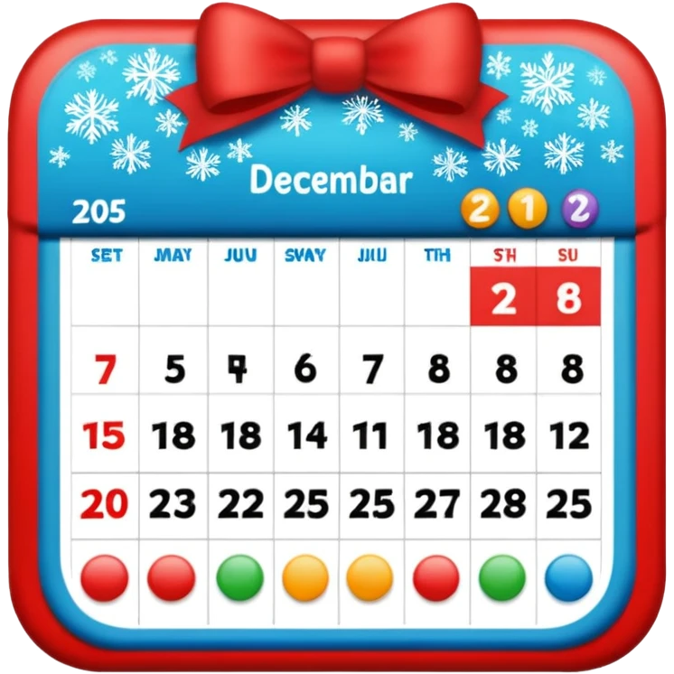 25th December calendar emoji