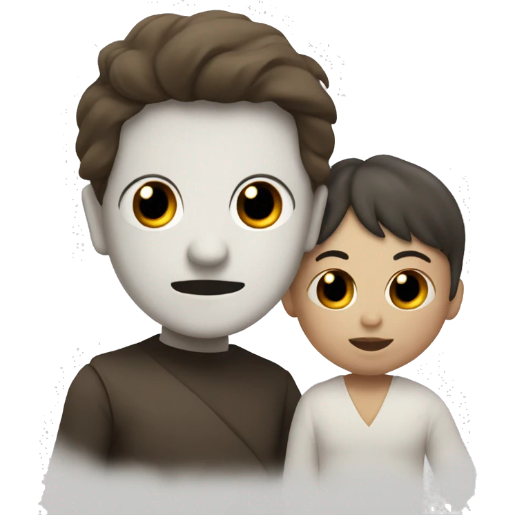 Fantasma con un bebe moreno  emoji