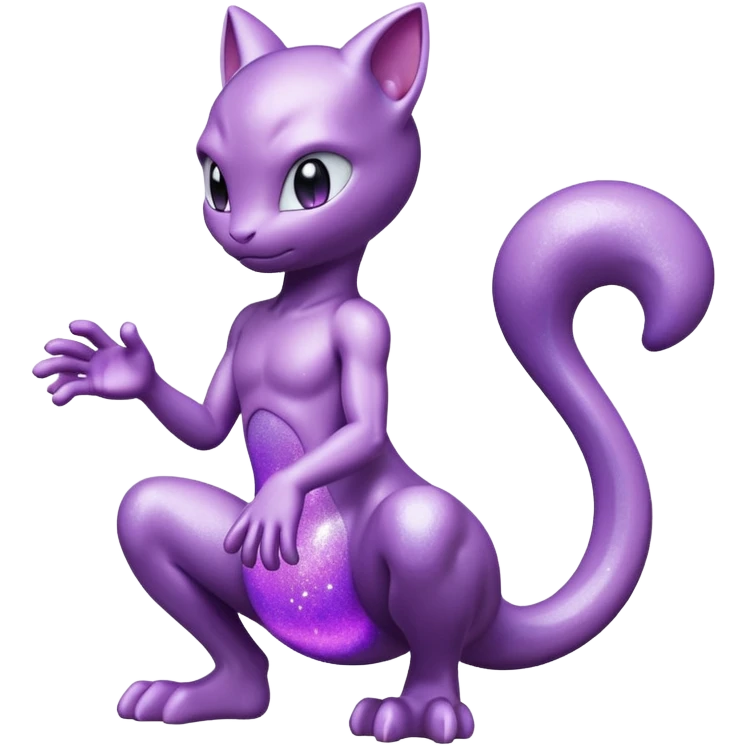 Pokemon legendary glitter purple and pink mewtwo emoji