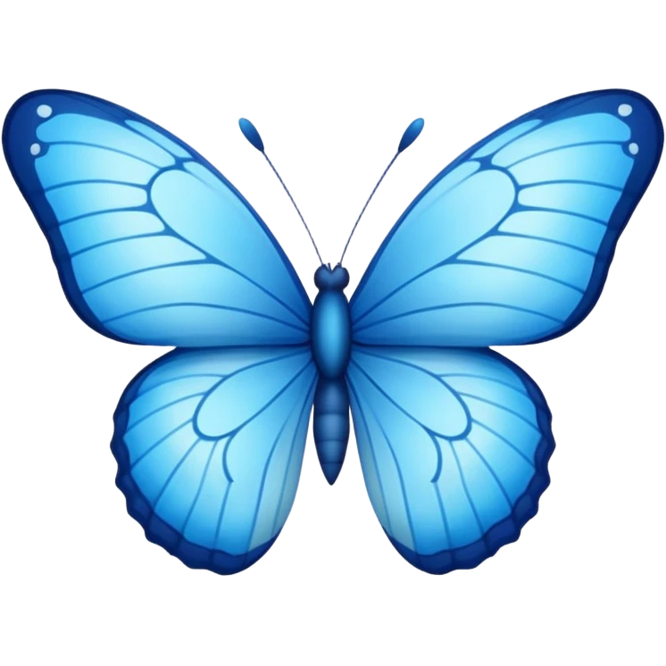Blue butterfly emoji emoji