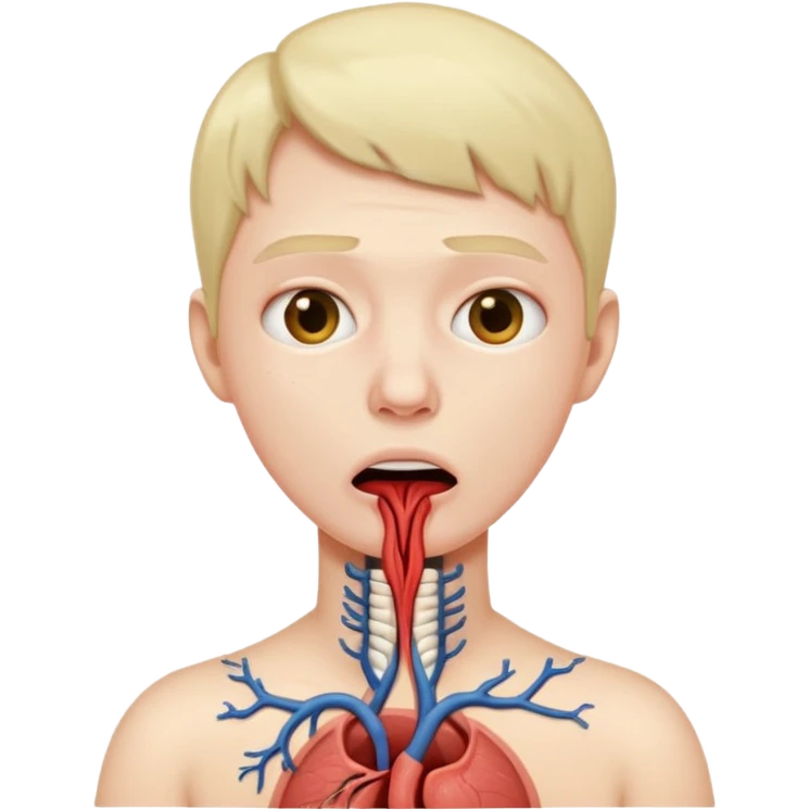 Choking throat emoji