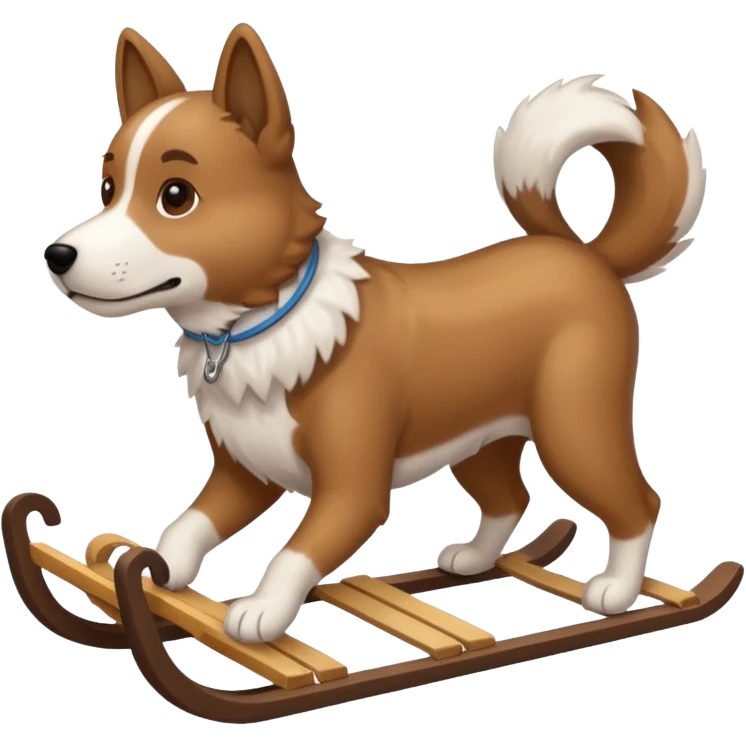 dog with back sled emoji