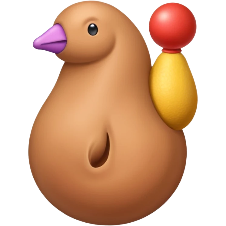 A penis with ballsack behind emoji