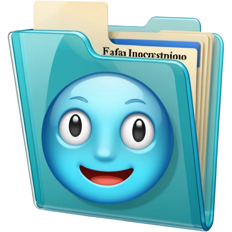 FAFSA info file - Transparent translucent plastic folder emoji