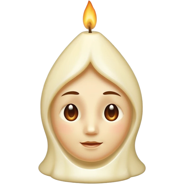 Candle with face emoji