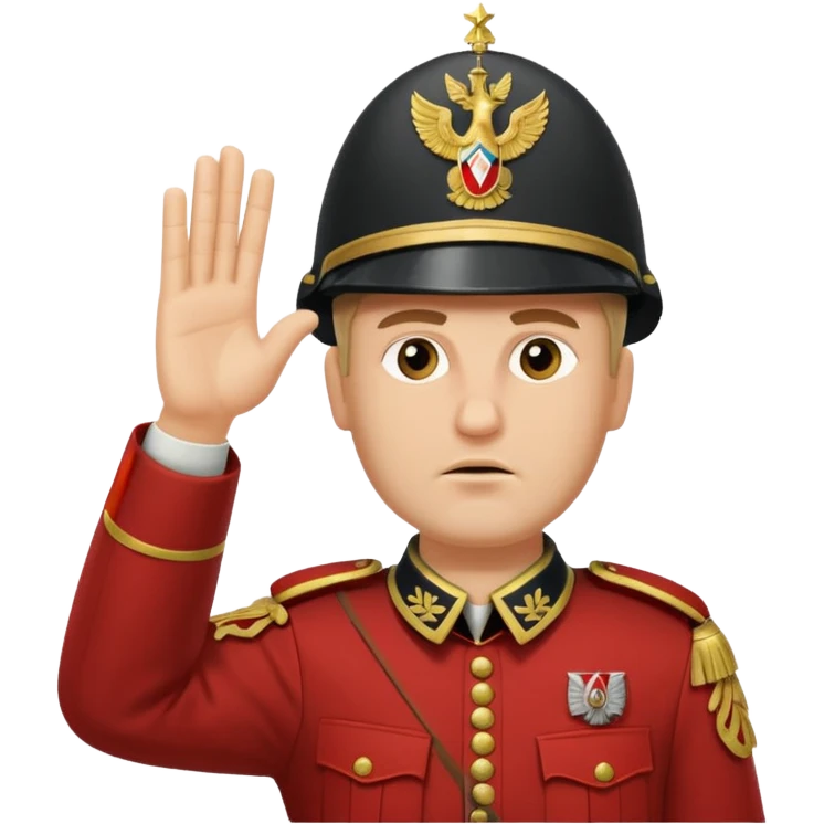 an ancient roman republic soldier doing a WW2 german salute emoji