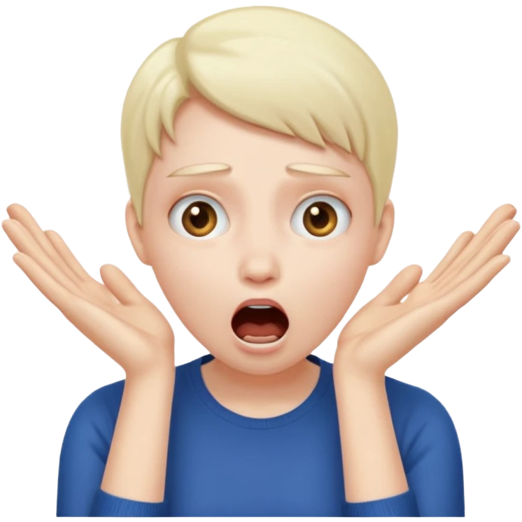 Shocked hands on face emoji