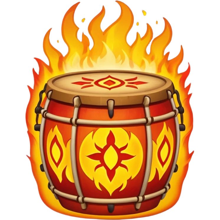 SHAMAN DRUM FIRE emoji