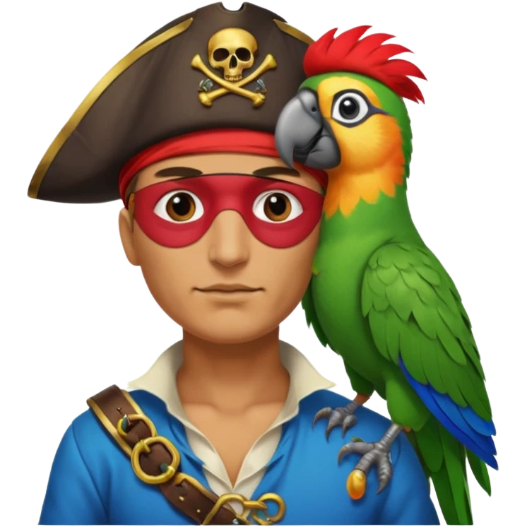 pirate and parrot emoji