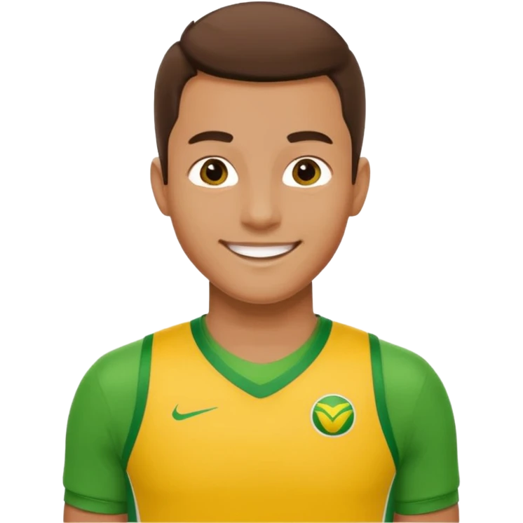 Yeşil sarı takımlı adam emoji