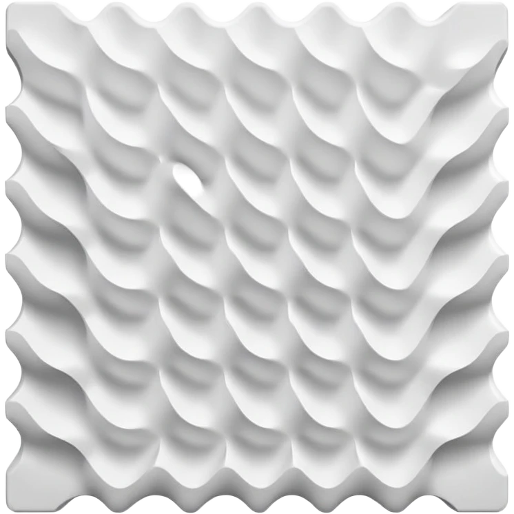 white wavy acoustic foam panel with egg crate pattern emoji