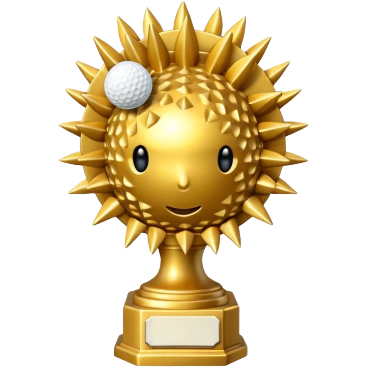 gold cactus trophy golf emoji