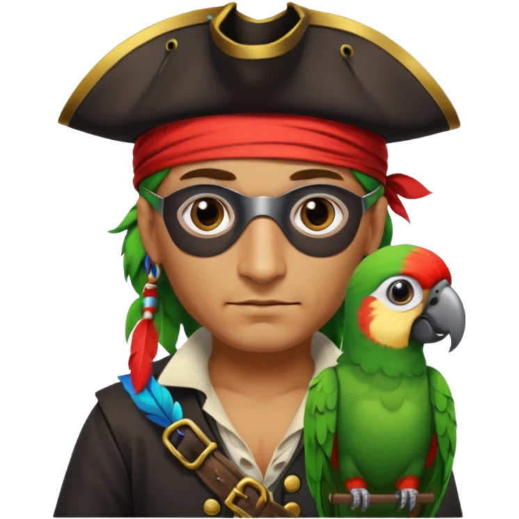 pirate and parrot emoji
