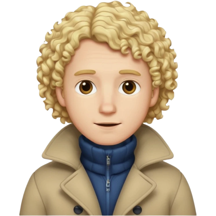 Man with Curly Hair – Blonde curls wearing winter clothes




 emoji