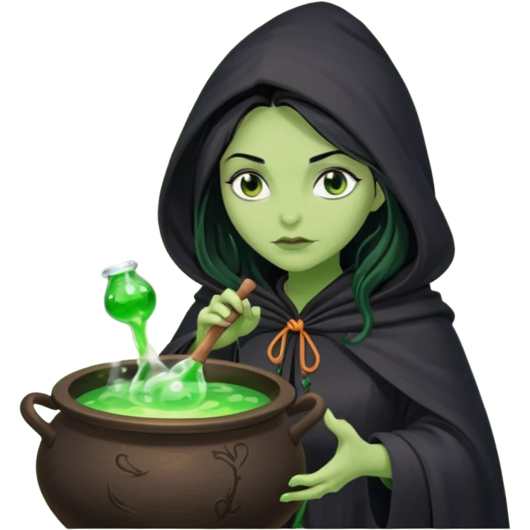 green witch cooking potion emoji