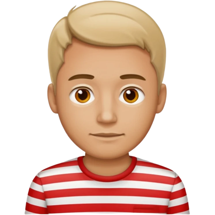 Men with Shirt red Striped  emoji