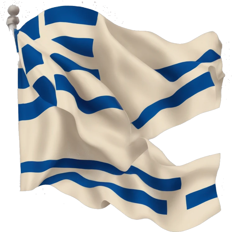 Greek flag but make it beige not blue emoji