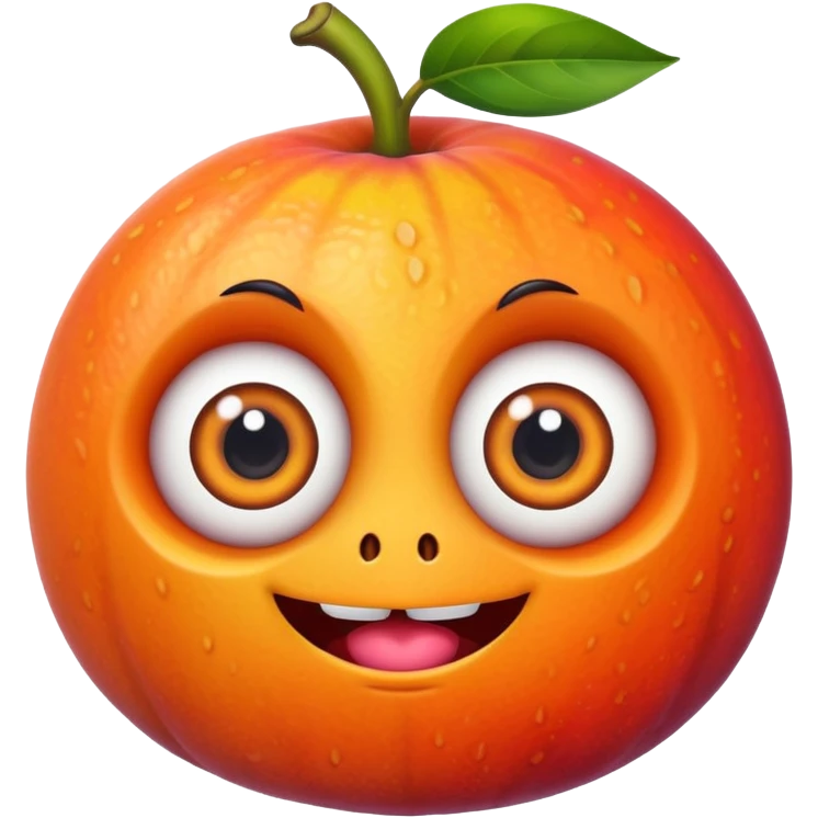 Cute monster Fruit. emoji