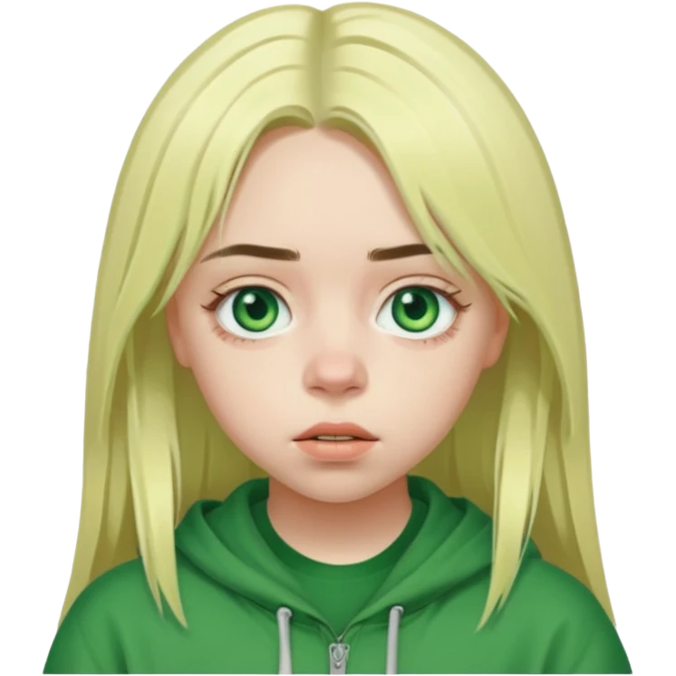 Billie Eilish face  emoji