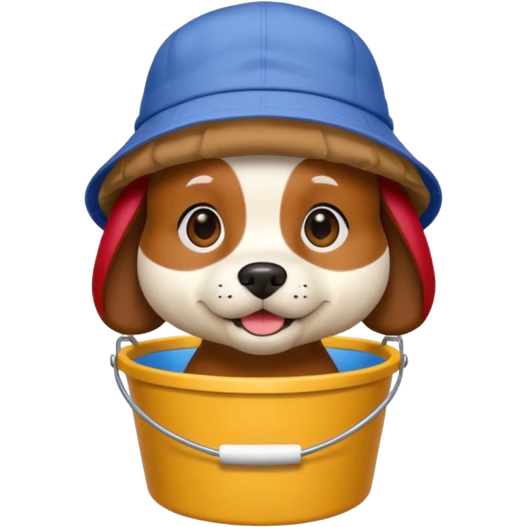 bucket hat dog emoji